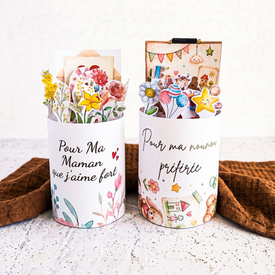 Twin Pack Kinder Maxi Banners "Mom & Nanny" - Printable Templates