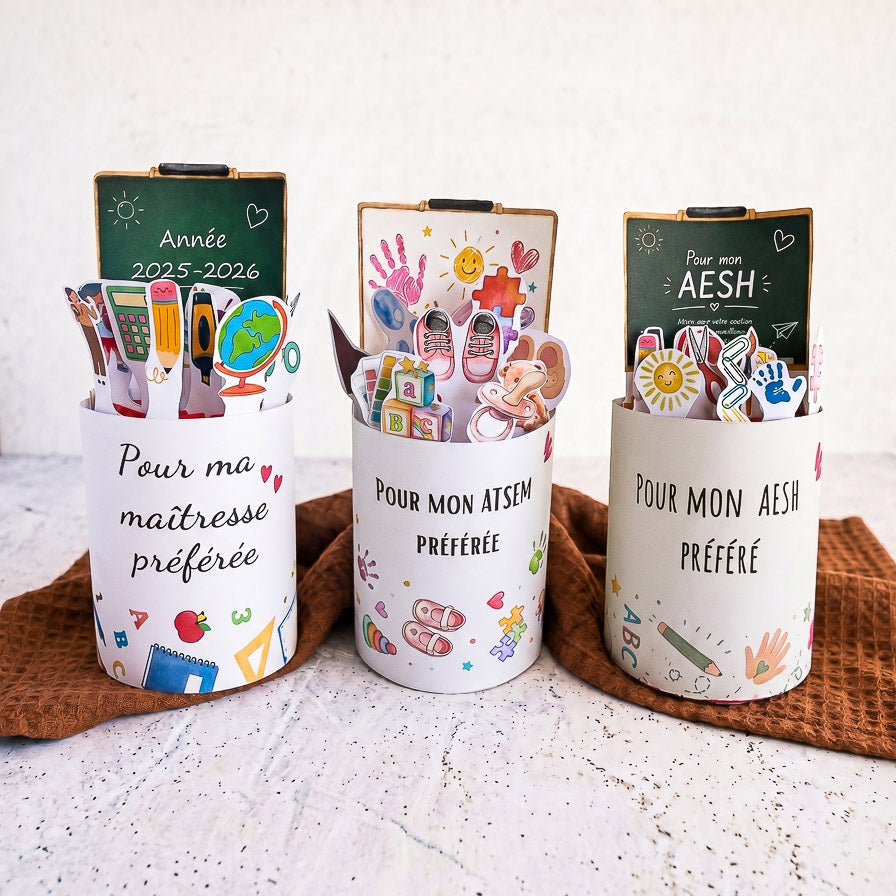 Trio of Kinder Maxi Banners "Teacher, ATSEM & AESH" - Printable Templates