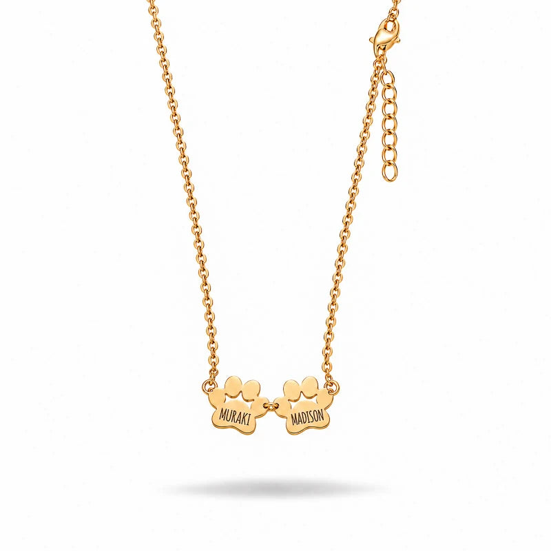 Le Collier Patte d'Amour - Gravé à son prénom