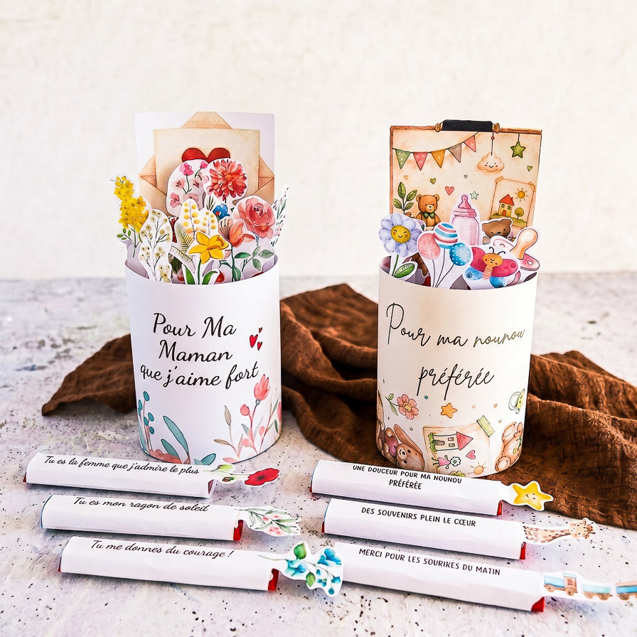 Twin Pack Kinder Maxi Banners "Mom & Nanny" - Printable Templates