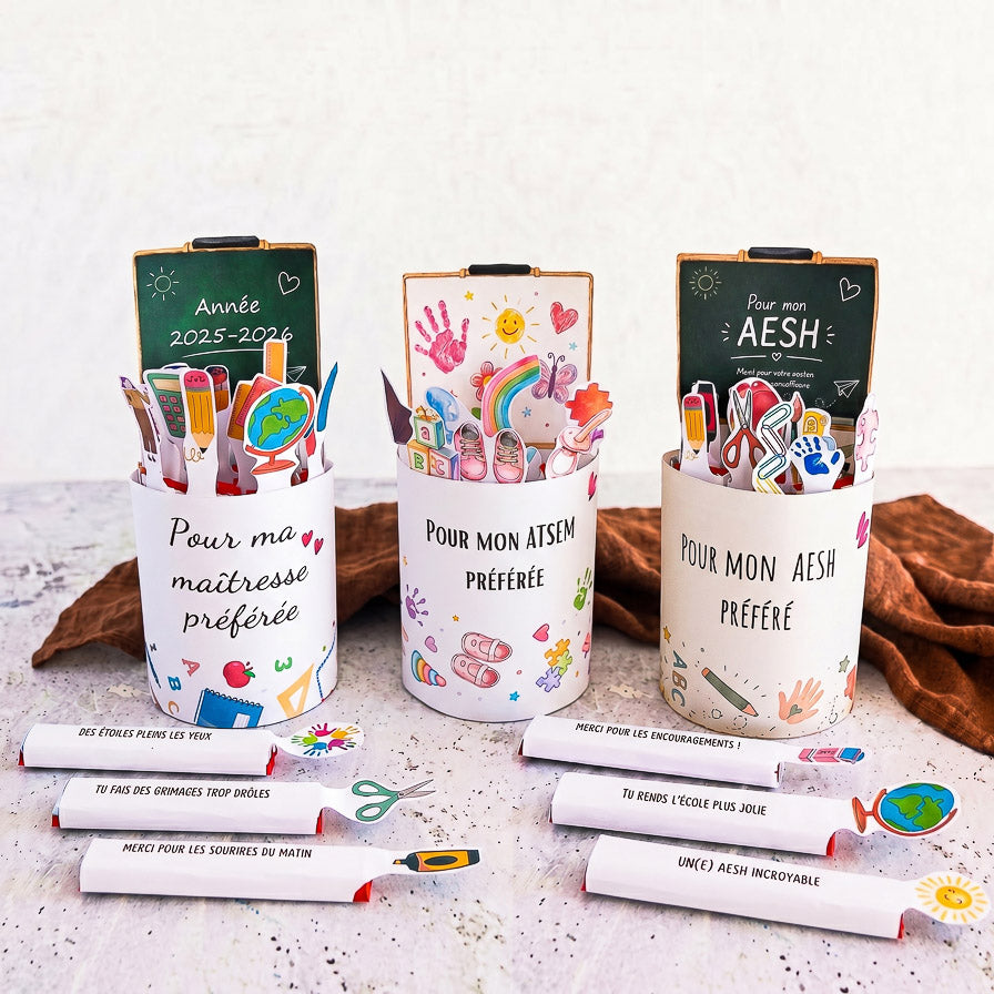 Trio of Kinder Maxi Banners "Teacher, ATSEM & AESH" - Printable Templates