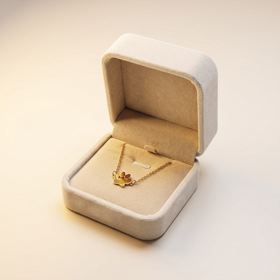 Boîte Cadeau Velours Beige