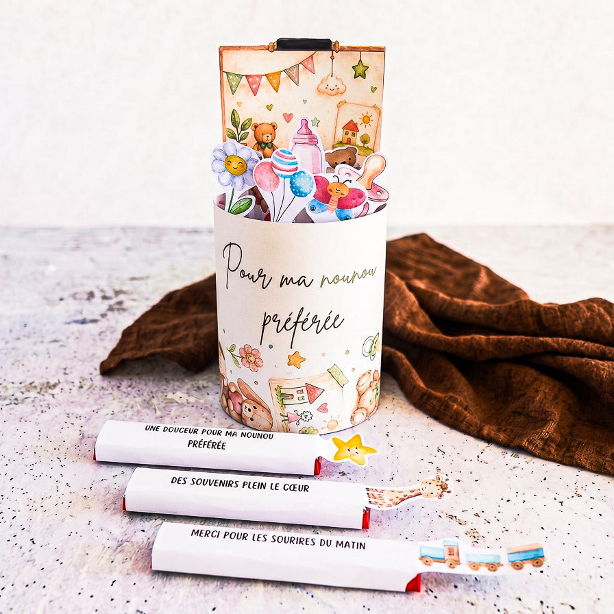 Twin Pack Kinder Maxi Banners "Mom & Nanny" - Printable Templates
