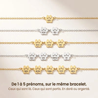 Le Bracelet Patte d'Amour - Gravé à son prénom