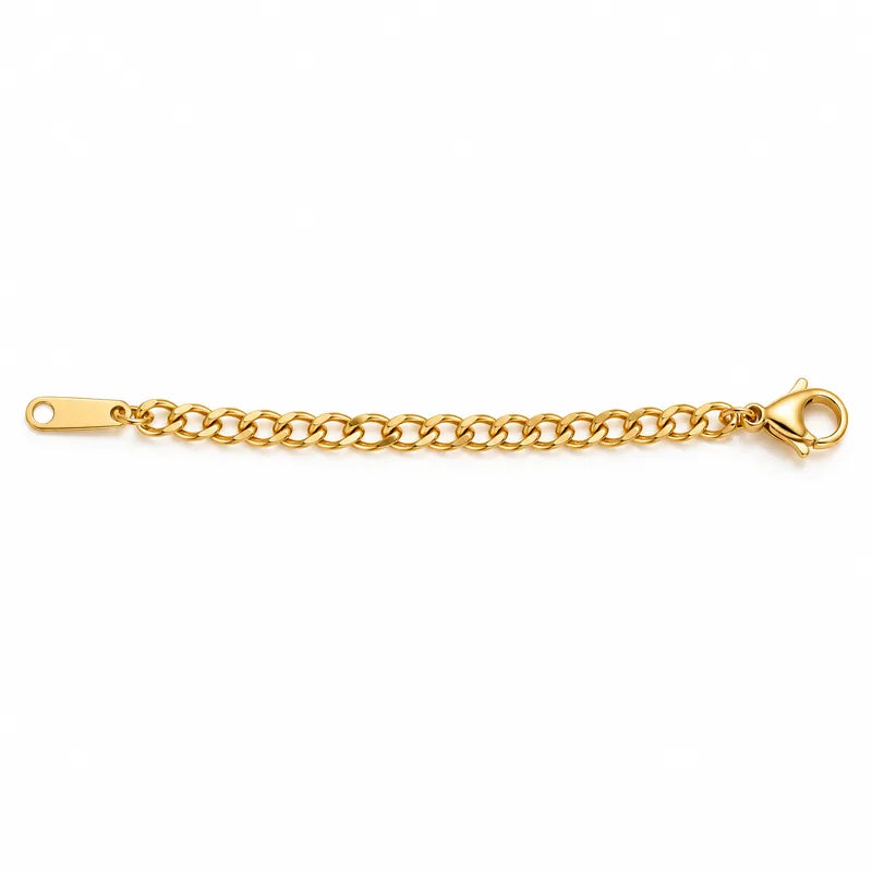 Extension de chaîne 7 cm dorée, avec mousqueton