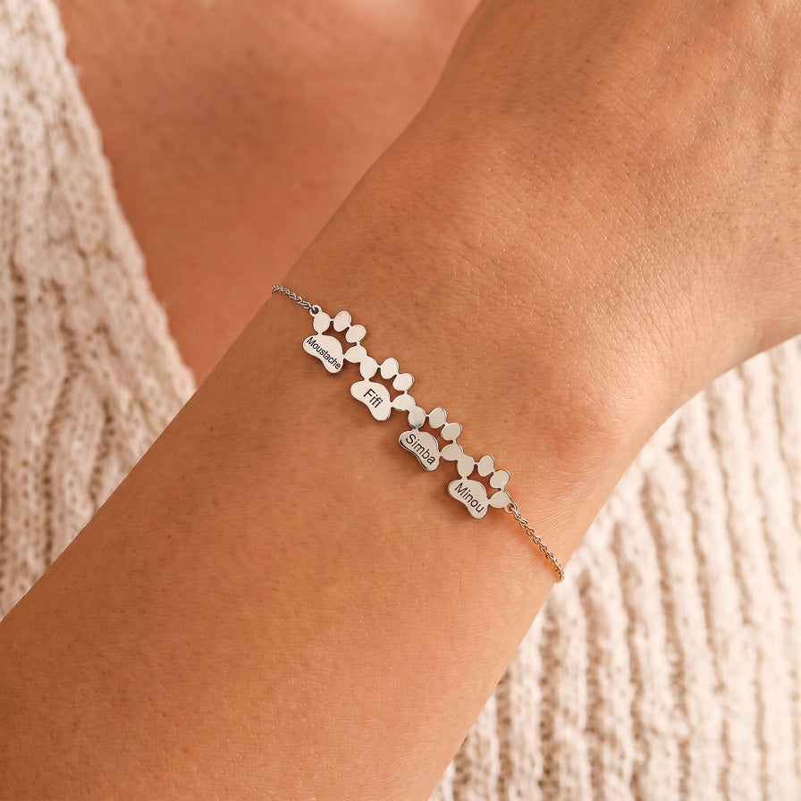 Le Bracelet Patte Gravée — Prénom de Votre Animal