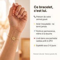Le Bracelet Patte Gravée — Prénom de Votre Animal