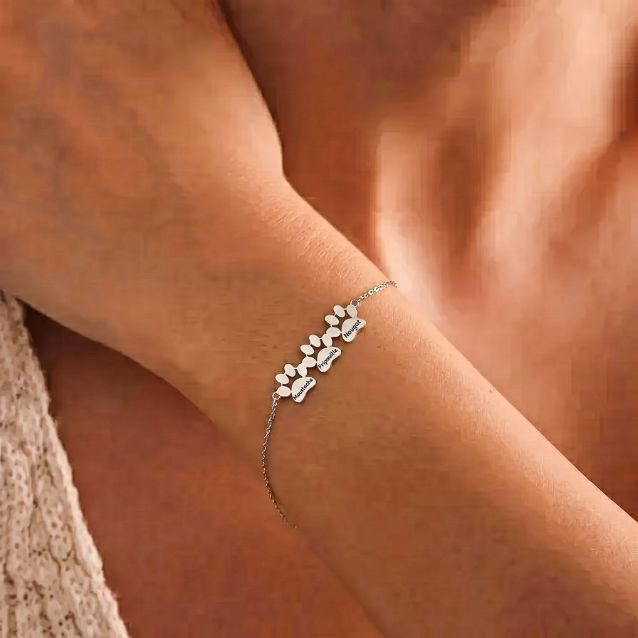 Le Bracelet Patte Gravée — Prénom de Votre Animal